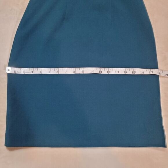 W118 by Walter Baker Teal Peplum Dress Lace and‎ Vegan Leather Trim - Size XS - Picture 7 of 8